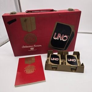 VTG 1982 UNO Collector's Edition‎ Red Briefcase Case IGI Complete New Score Card